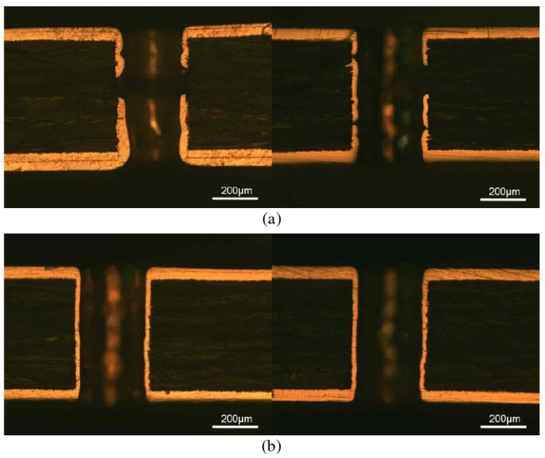 O2/CF4 combined plasma treatment of PTFE high-frequency printed circuit board through holes