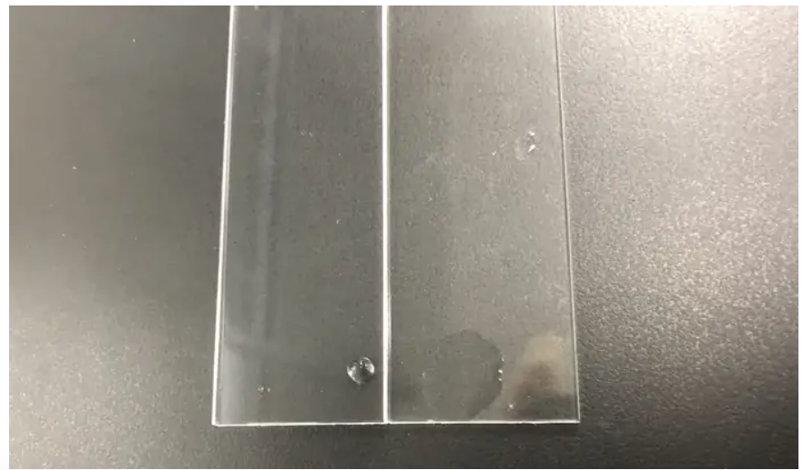 PDMS thin film plasma surface treatment improves hydrophilicity