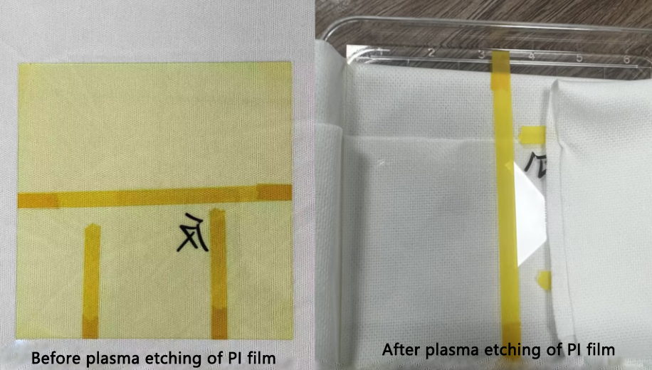 Principle of Plasma Etching for PI Polyimide Films