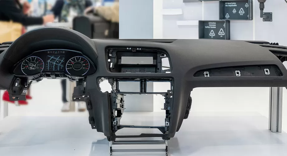 Principle of plasma treatment for automotive dashboard
