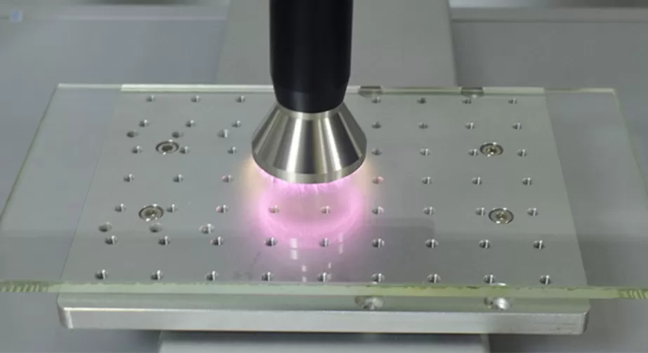 The influence of different plasma cleaning modification parameters on the wetting and adhesion of lithium aluminum silicate glass
